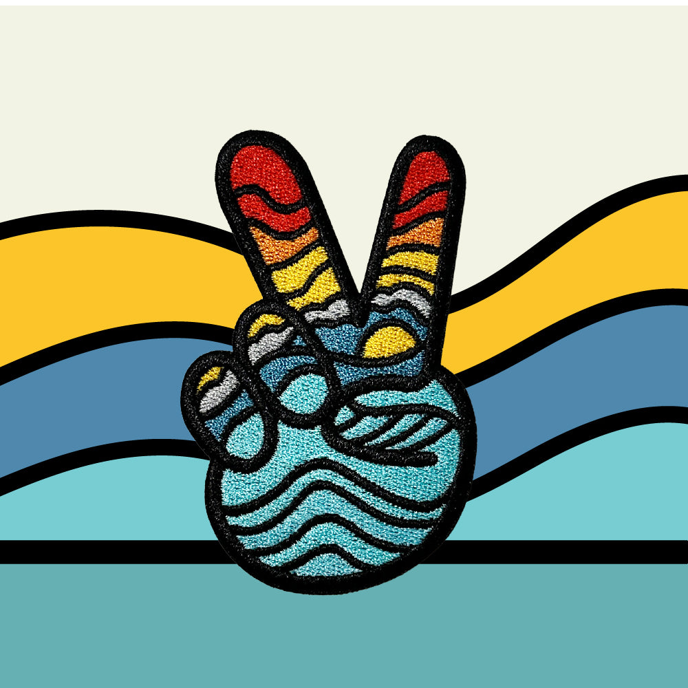 Bright Horizons Peace - 100% Embroidered Iron on Patch