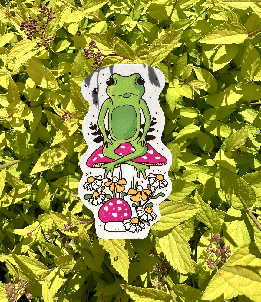 Floral Froggy & Fungi - Vinyl Sticker