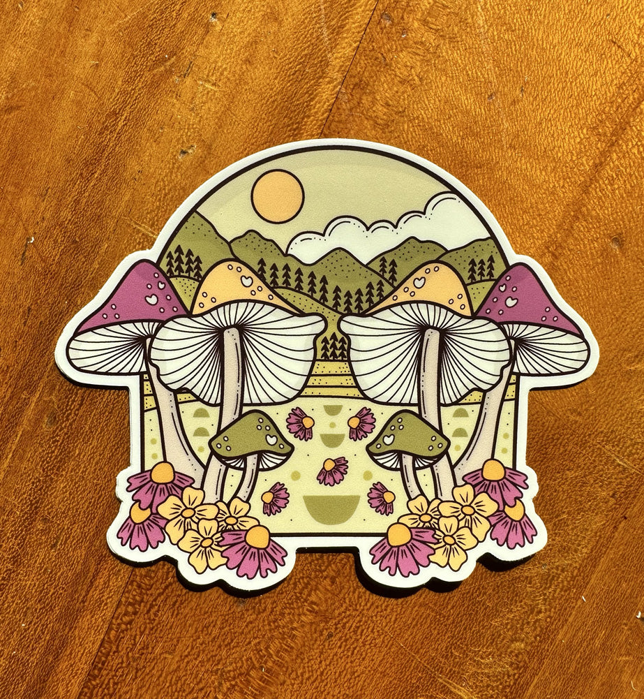 Mushroom Forest - Vinyl Sticker