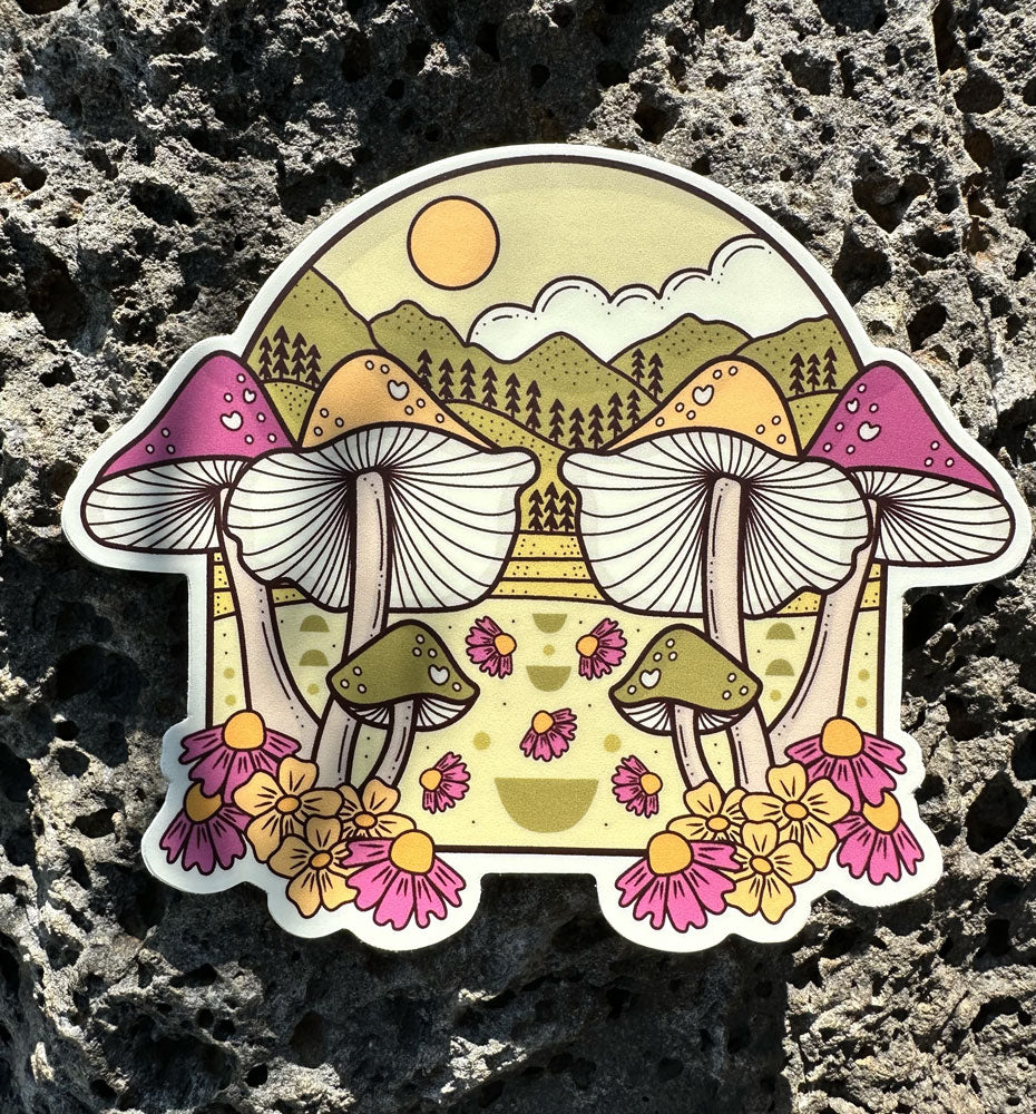 Mushroom Forest - Vinyl Sticker