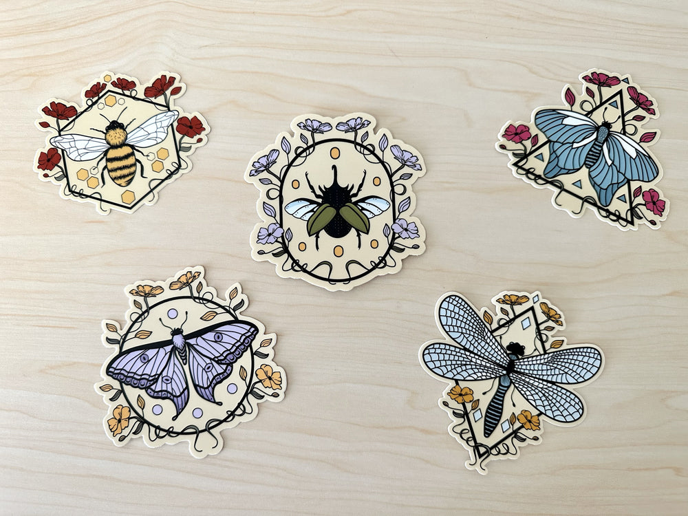 Floral Beetle - Vinyl Sticker