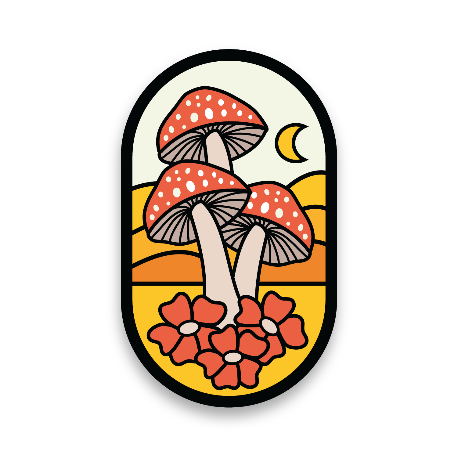 Moonlit Mushrooms - Vinyl Sticker