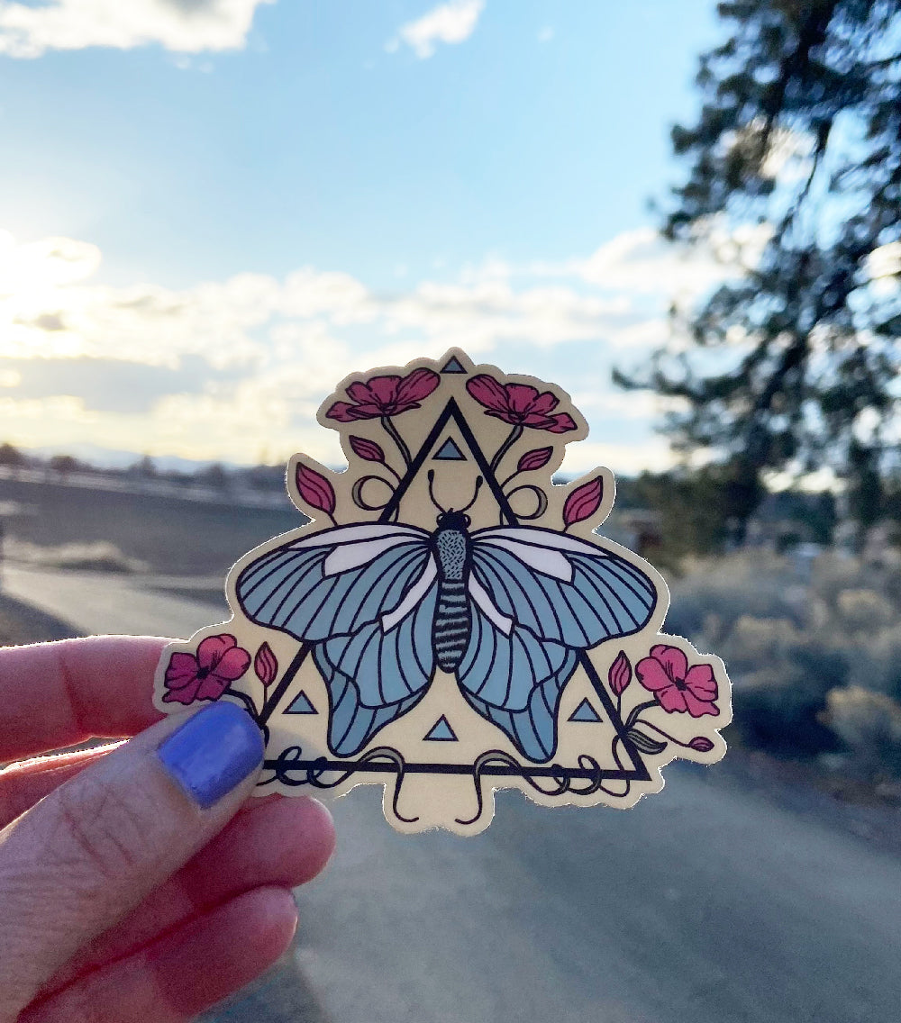 Floral Butterfly - Vinyl Sticker