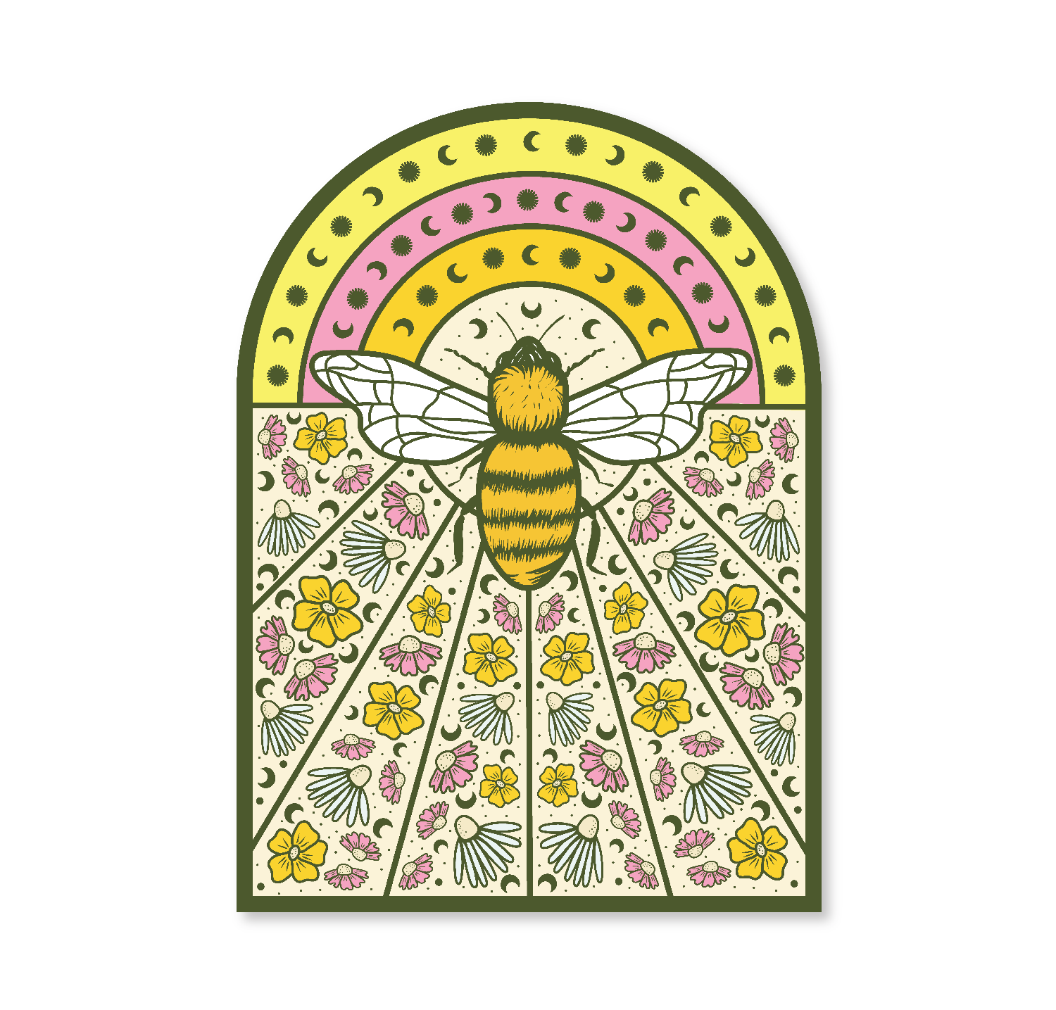 Bee Burst - Vinyl Sticker