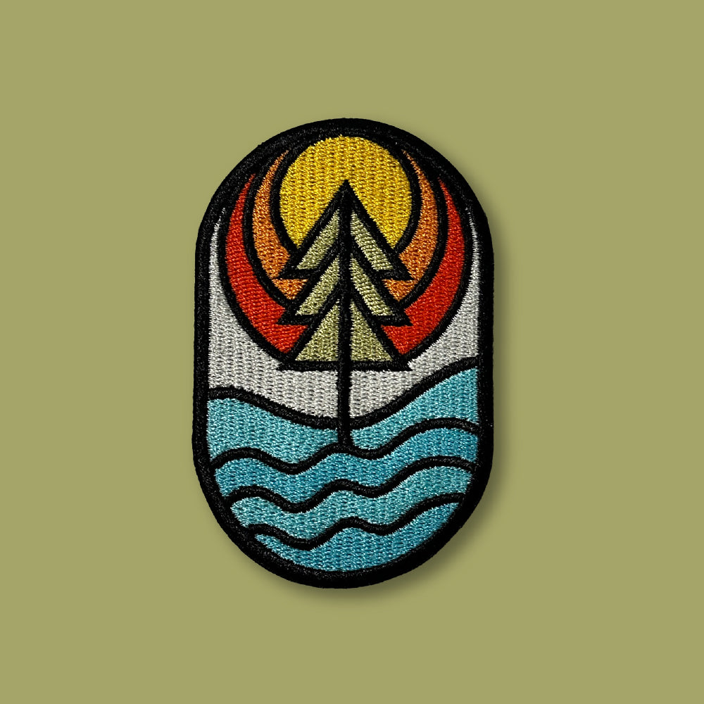 Geome Tree - 100% Embroidered Iron on Patch