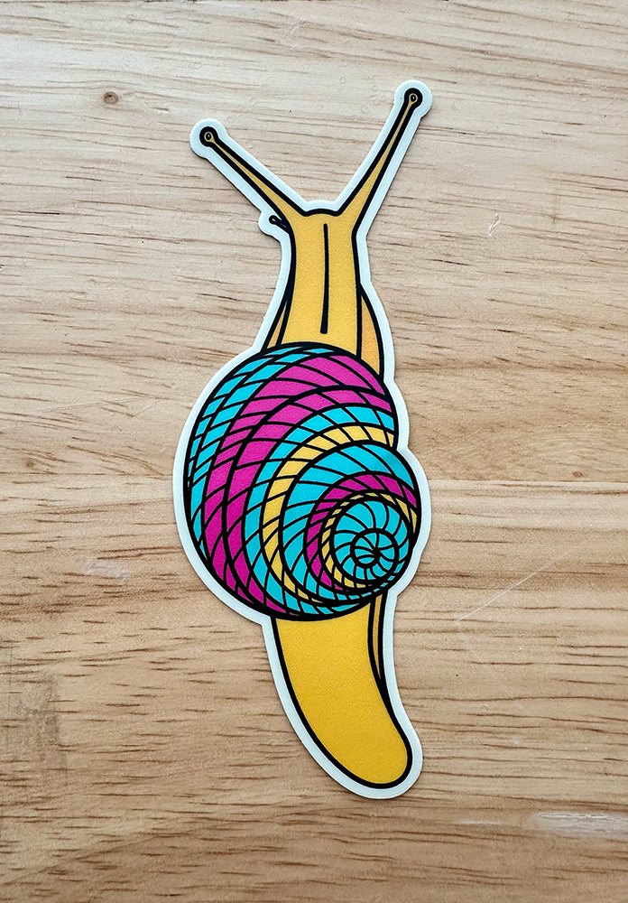 Vibrant Voyager Snail - Vinyl Sticker