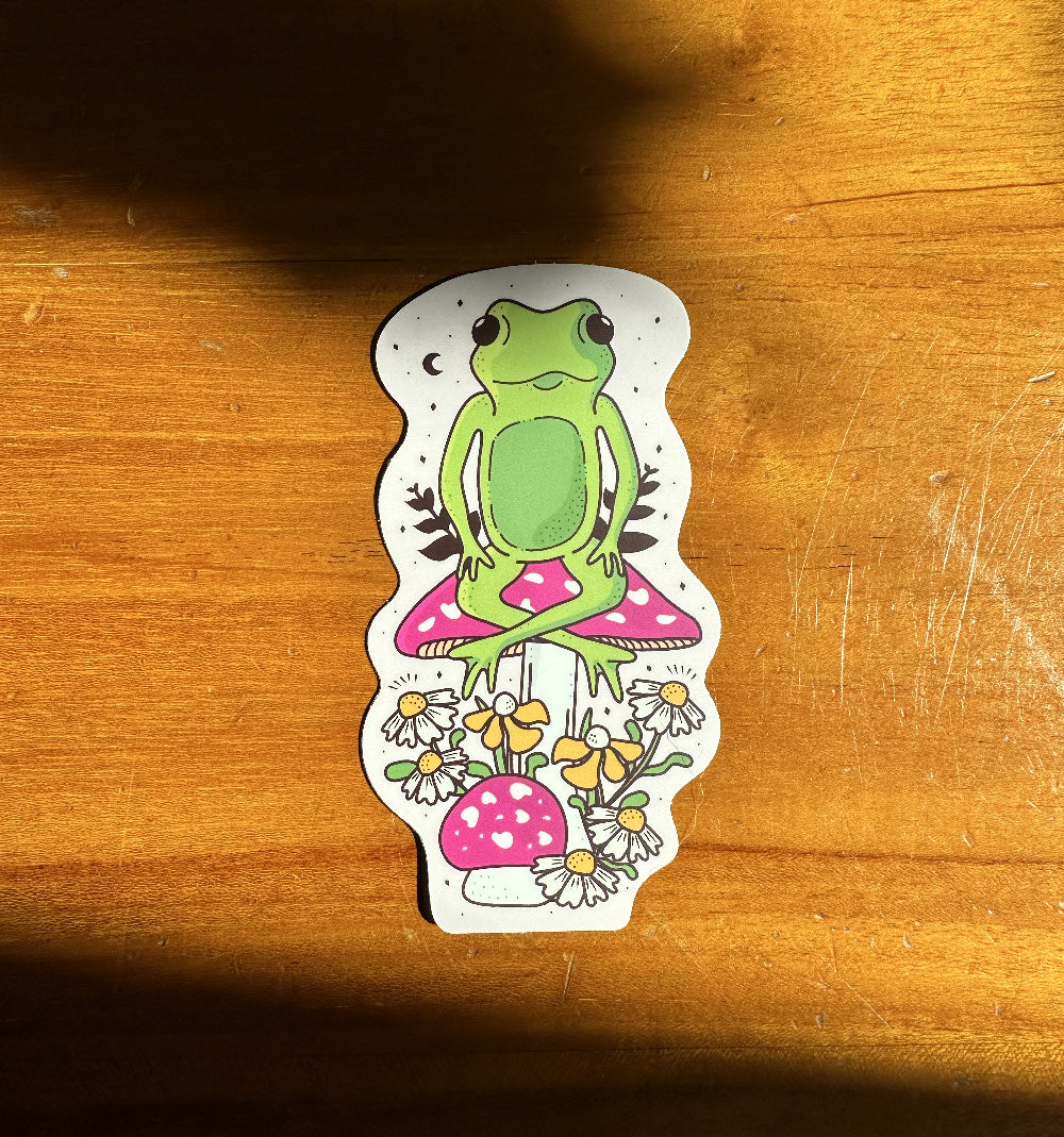 Floral Froggy &amp; Fungi - Vinyl Sticker