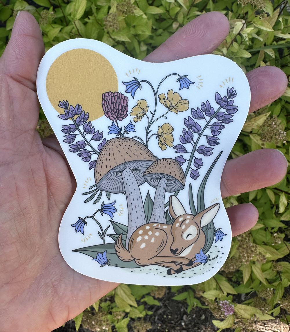 Woodland Creatures: Sweet Little Fawn - Vinyl Sticker