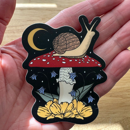 Snail + Mushroom - Vinyl Sticker