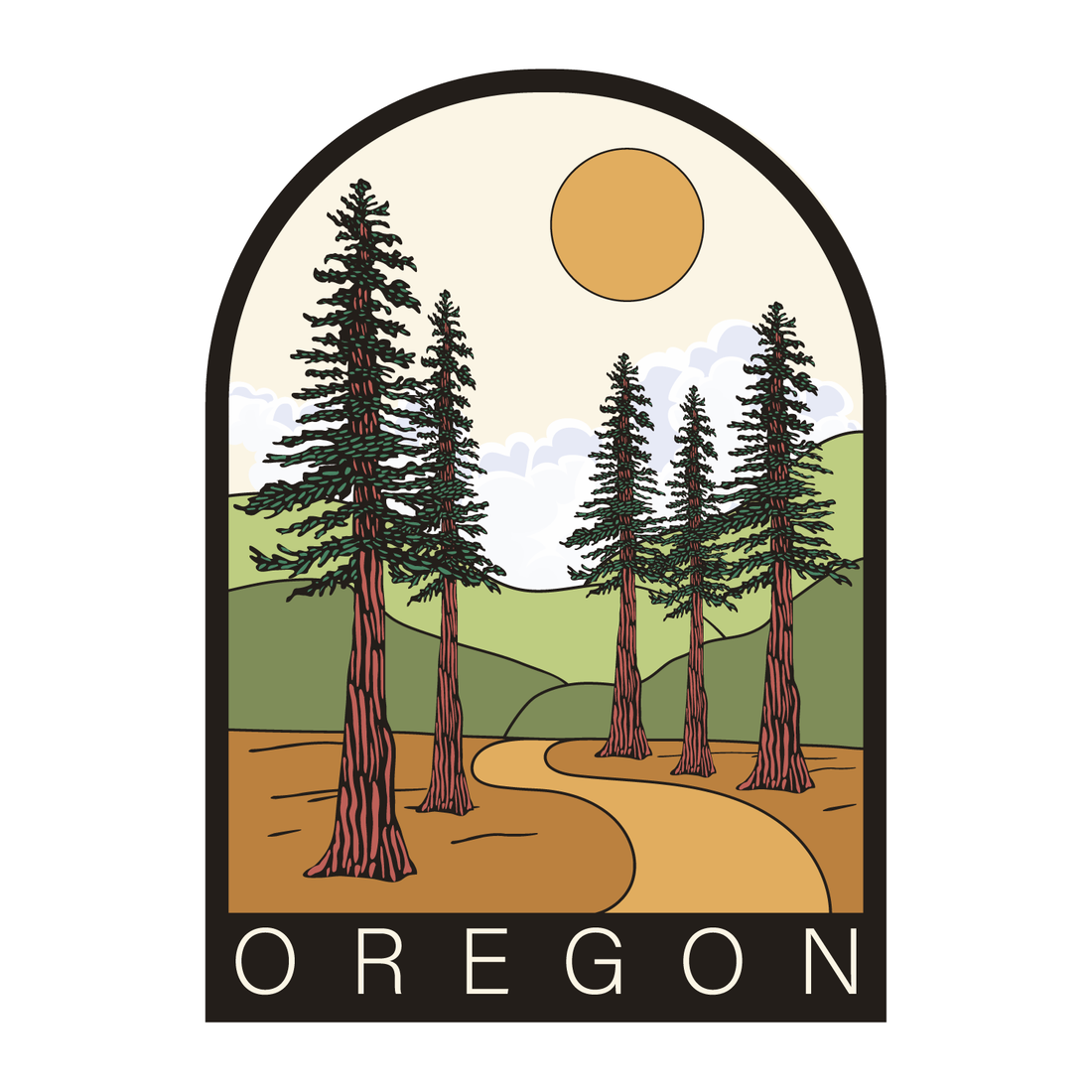 Forest Path Oregon - Vinyl Sticker