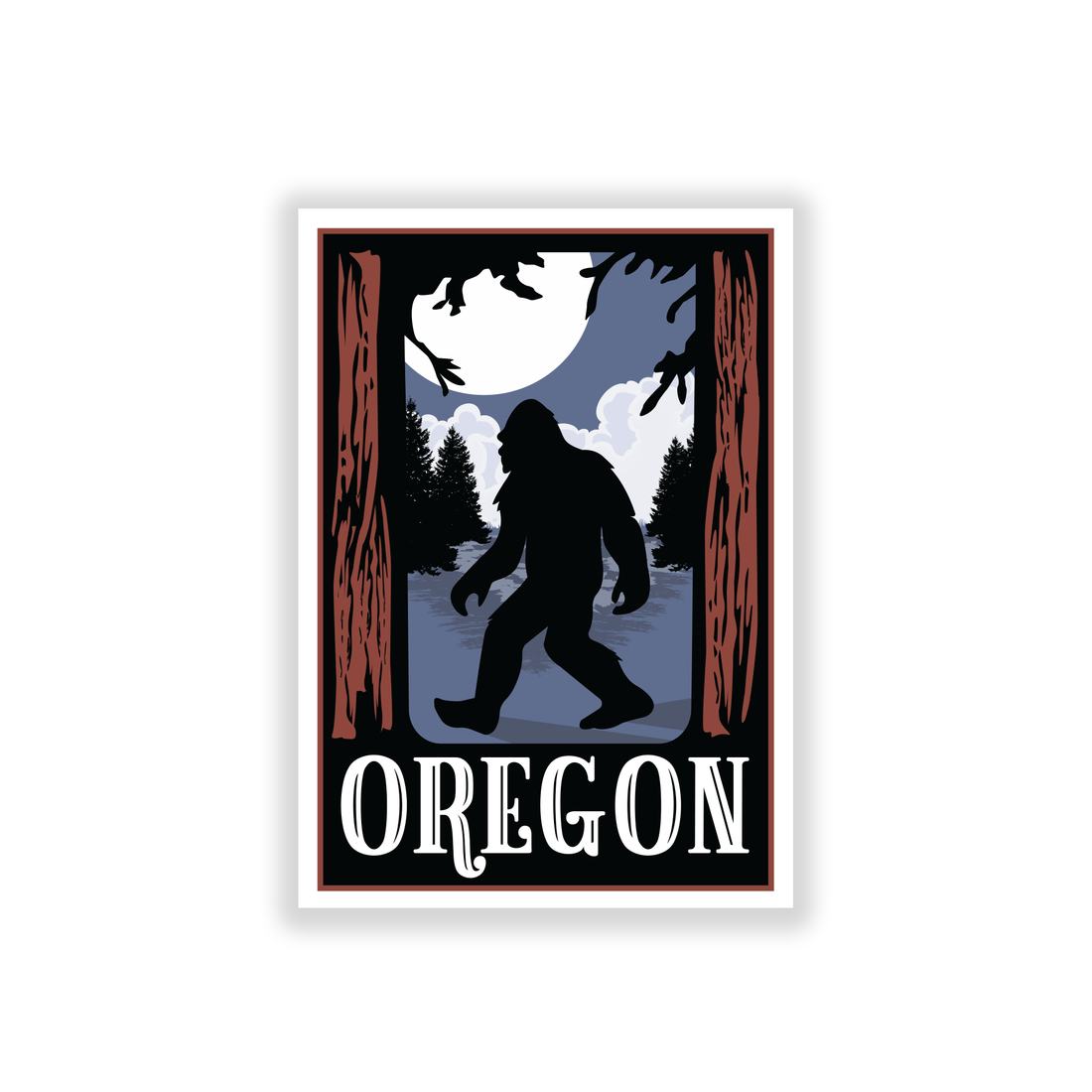 Bigfoot Landscape Oregon- Vinyl Sticker