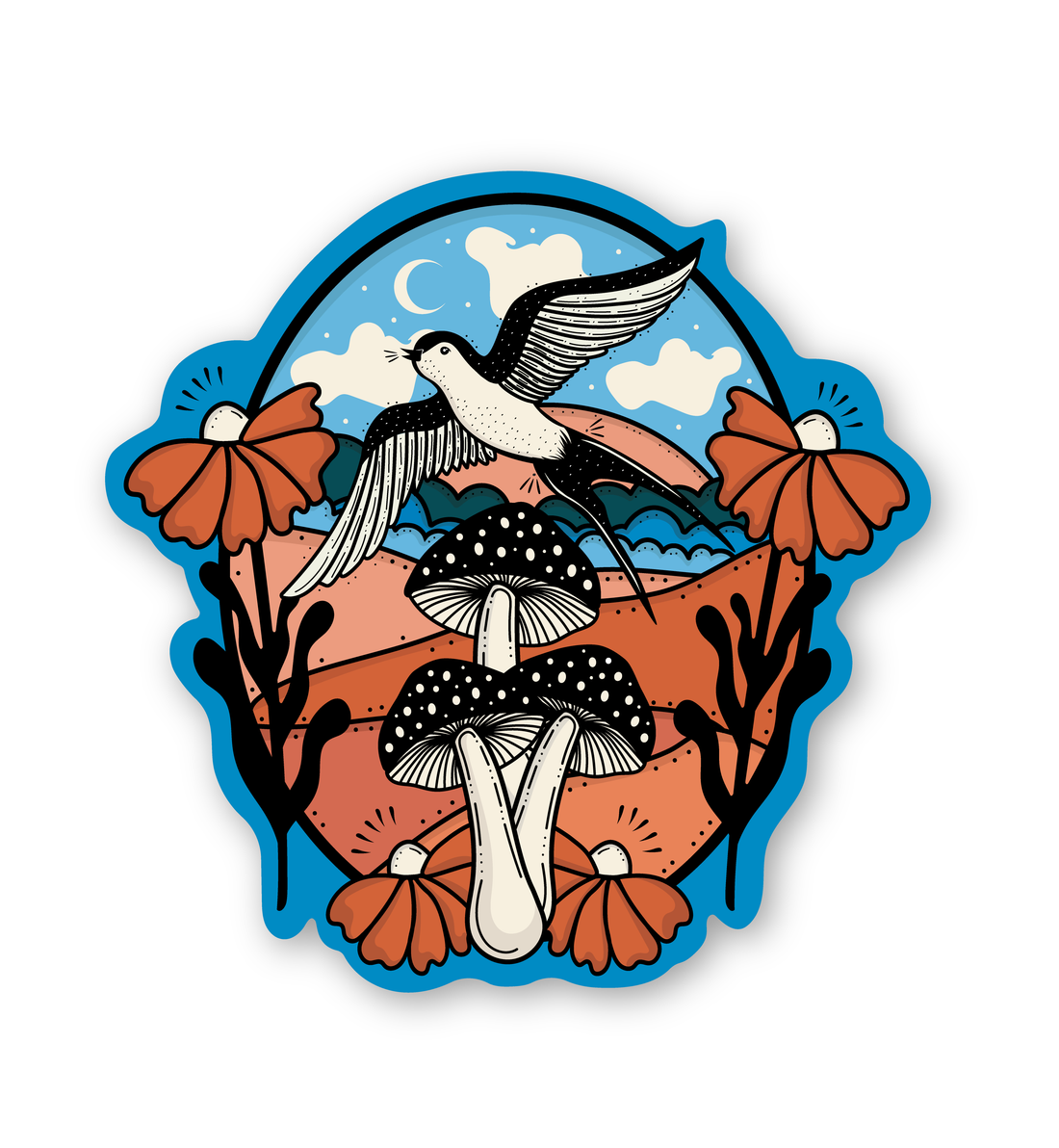 Celestial Sparrow - Vinyl Sticker