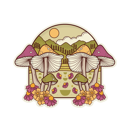 Mushroom Forest - Vinyl Sticker