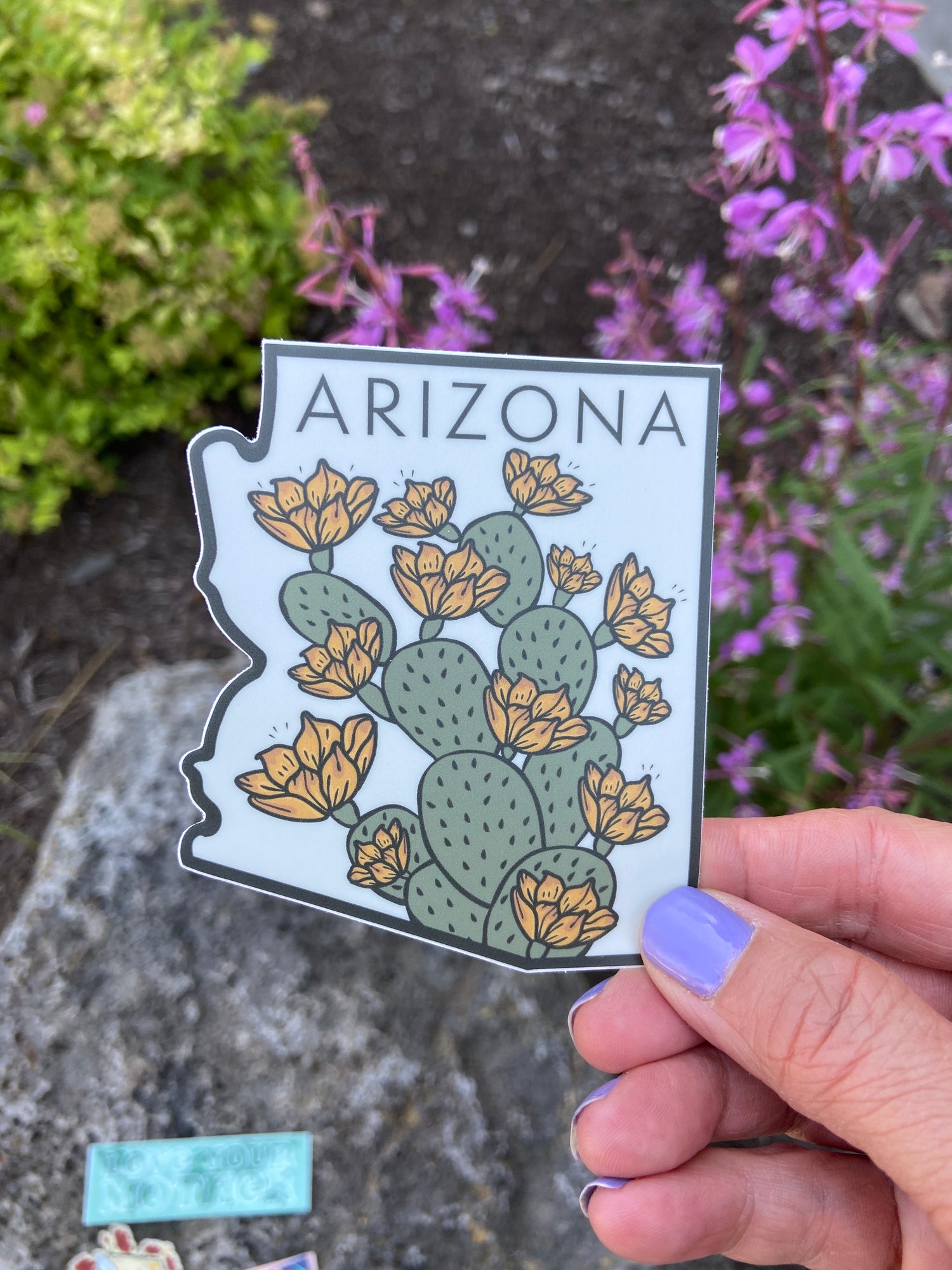 Cactus Florals Arizona - Vinyl Sticker