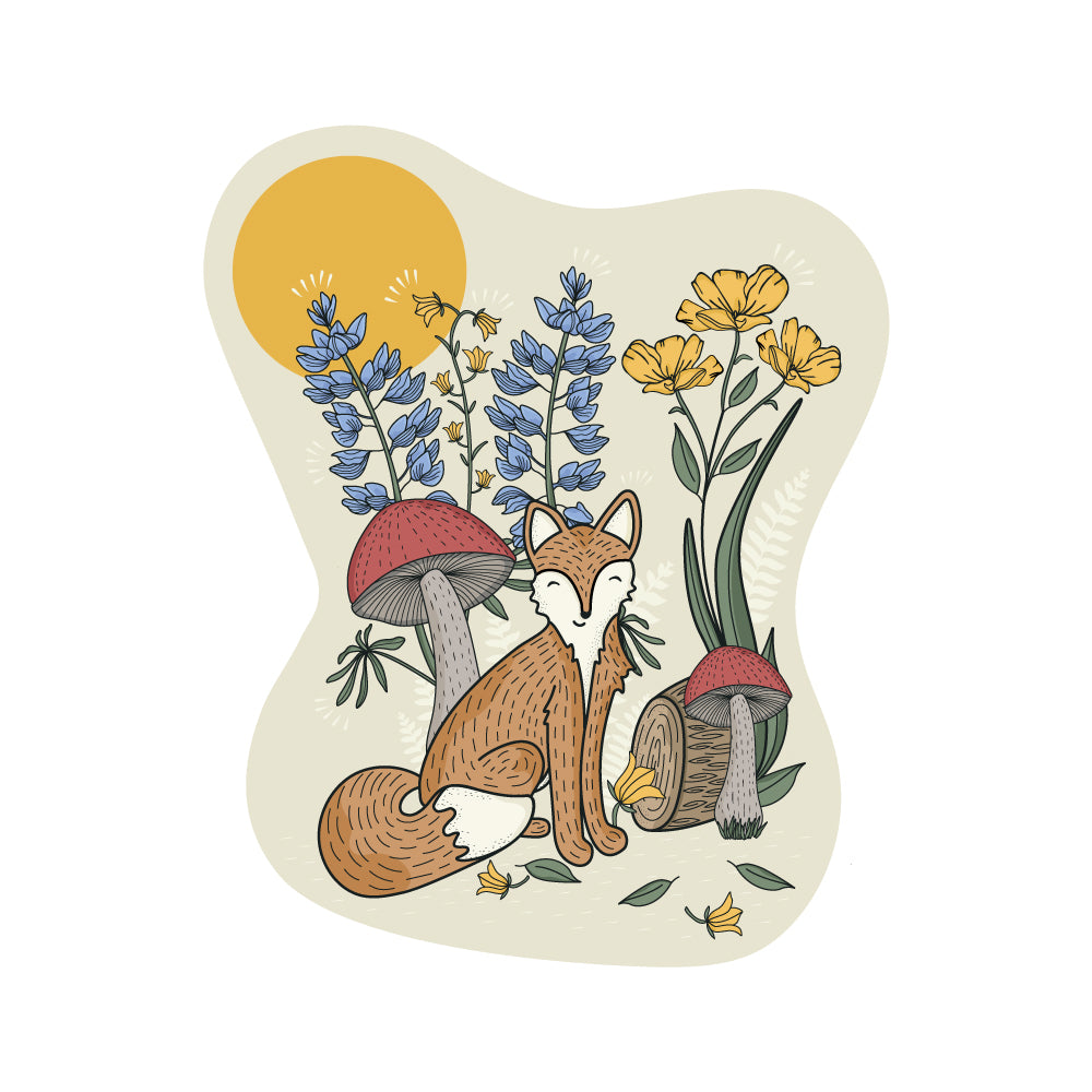 Woodland Creatures: Fabulous Fox - Vinyl Sticker