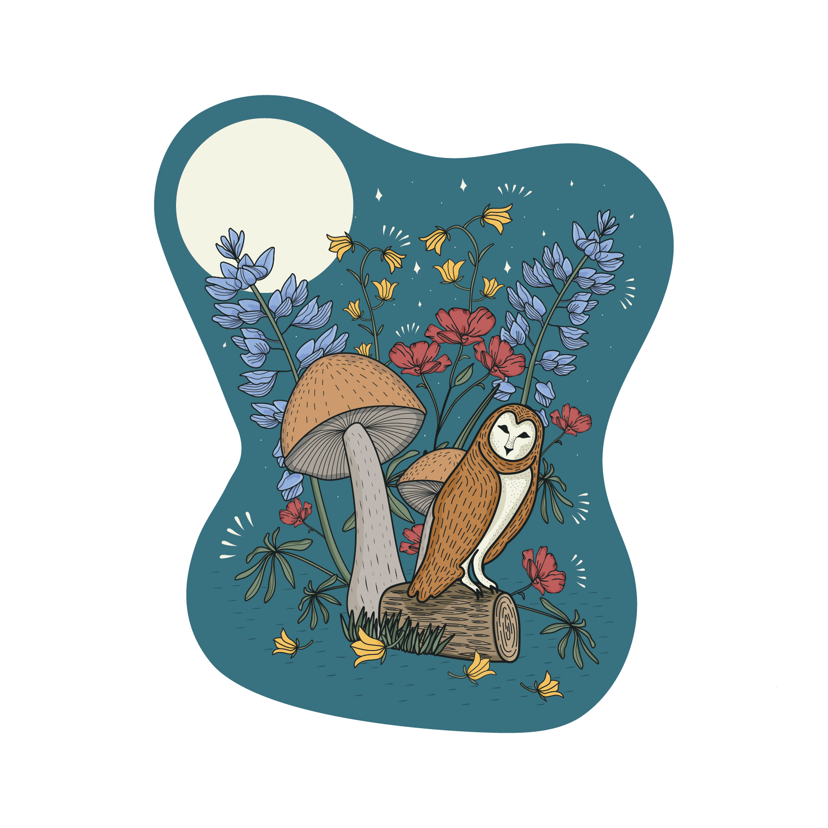 Woodland Creatures: Observant Owl - Vinyl Sticker