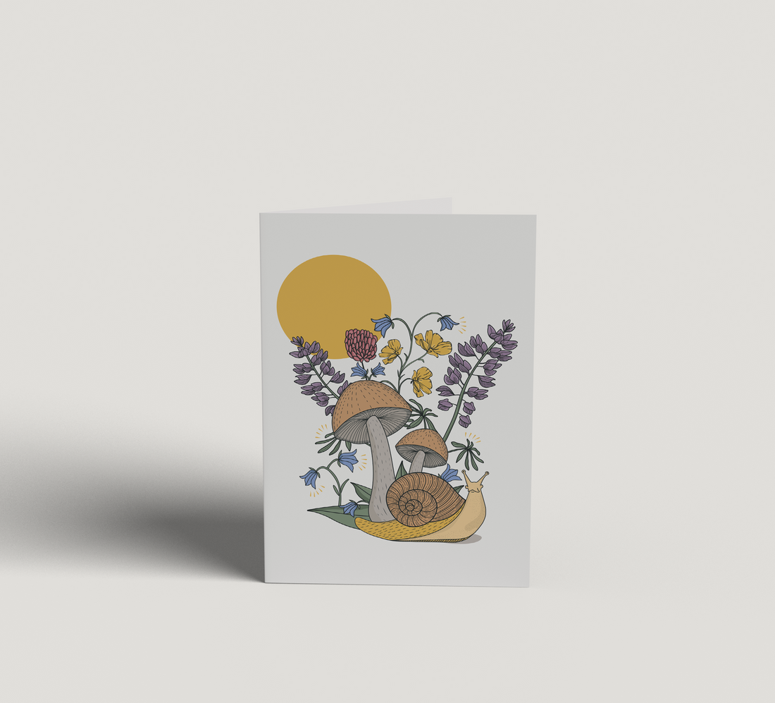 Woodland Creatures: Sweet Snail - Greeting Card