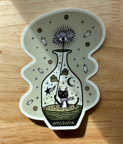 Fantastical Feline - Vinyl Sticker