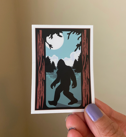 Bigfoot Landscape - Vinyl Sticker