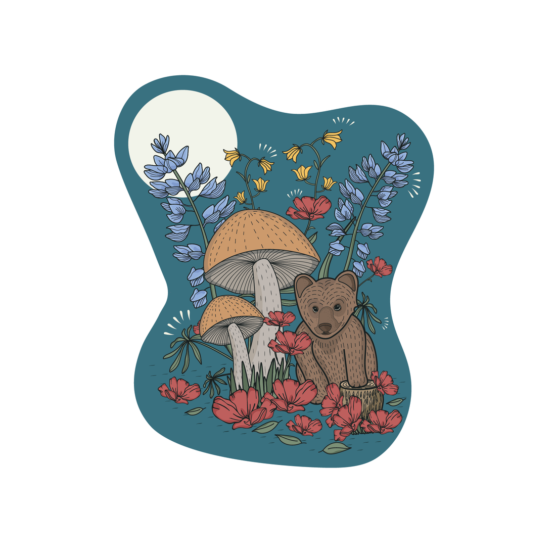 Woodland Creatures: Baby Bear - Vinyl Sticker