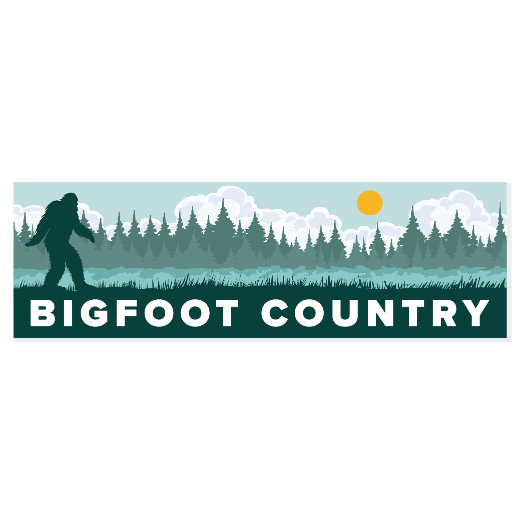Bigfoot Country Sticker - Shop Graphic Heart