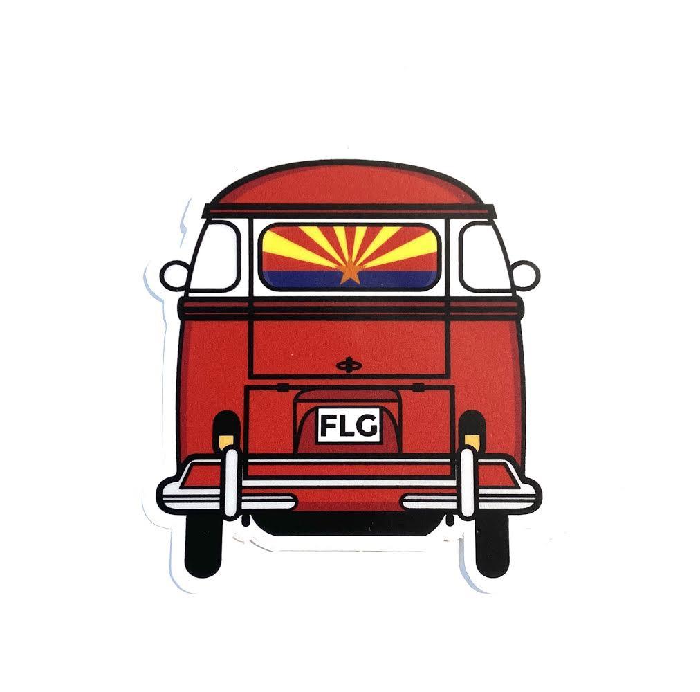 Flagstaff Arizona Volkswagen Van - vinyl sticker - Shop Graphic Heart