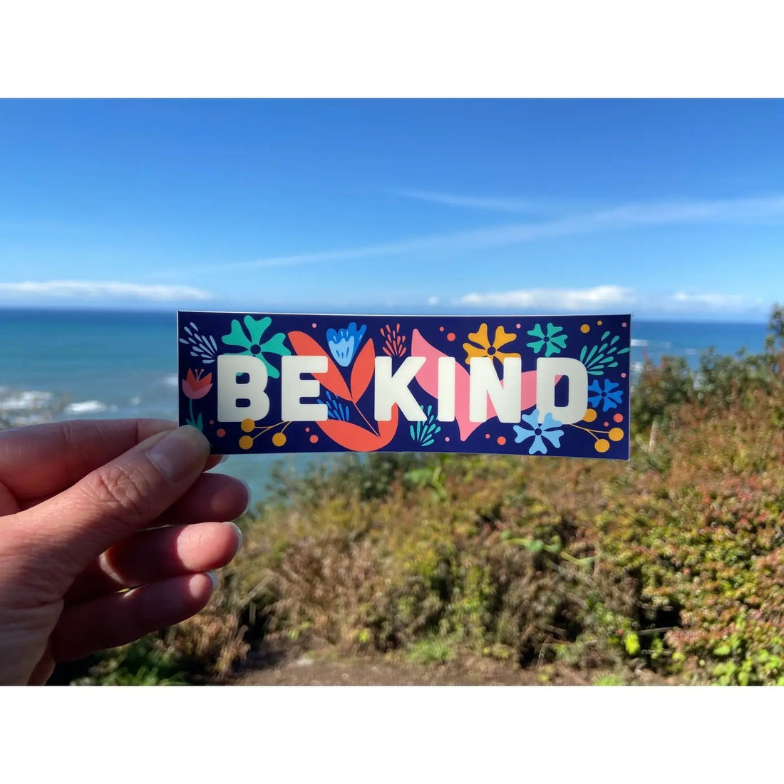 Floral Be Kind - vinyl sticker - Shop Graphic Heart