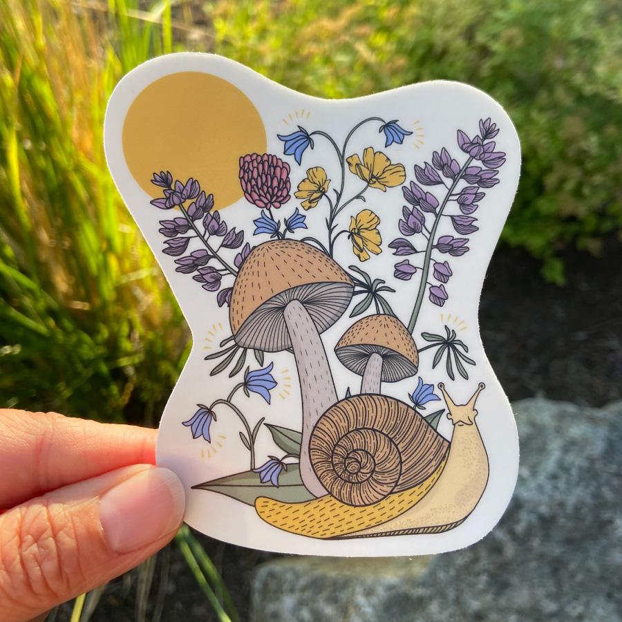 Garden Forest Snail - Vinyl Sticker - Shop Graphic Heart