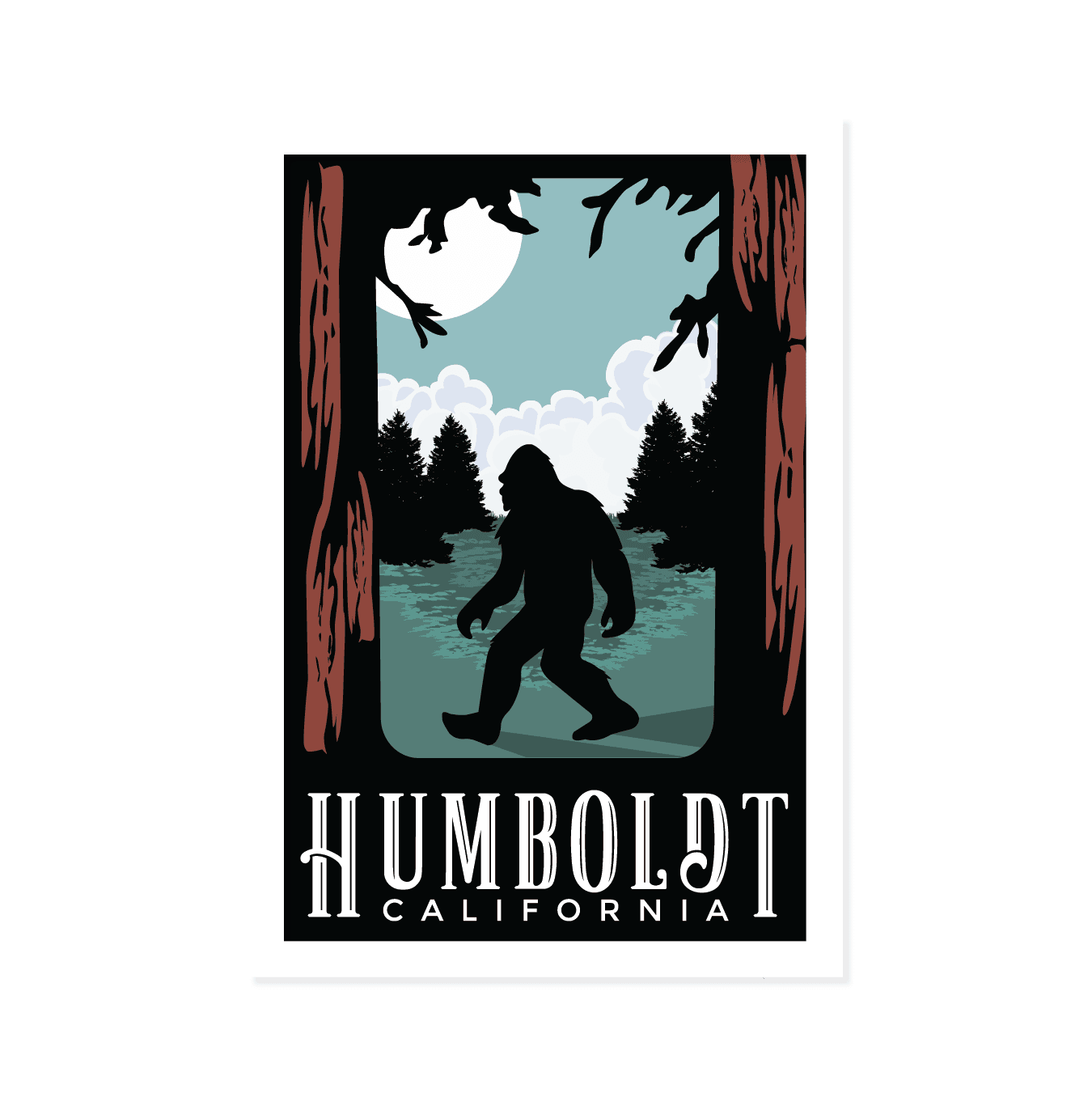 Humboldt Bigfoot Vinyl Sticker - Shop Graphic Heart