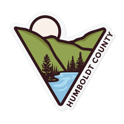 Humboldt County Mountains Sticker - Shop Graphic Heart