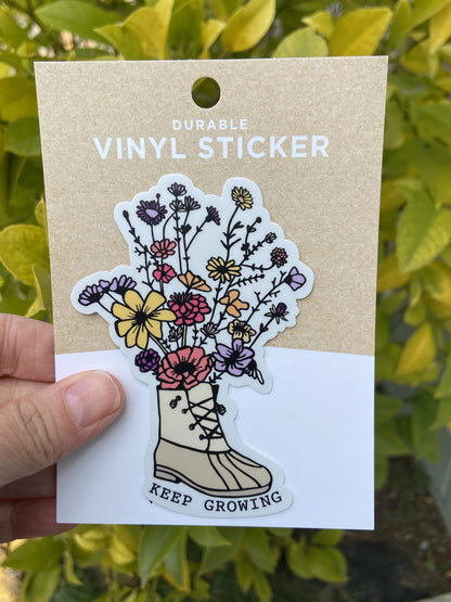 Keep Growing Vinyl Sticker - Shop Graphic Heart