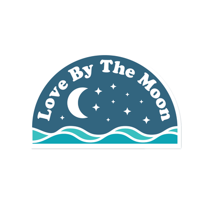 Love By The Moon Vinyl Sticker - Shop Graphic Heart