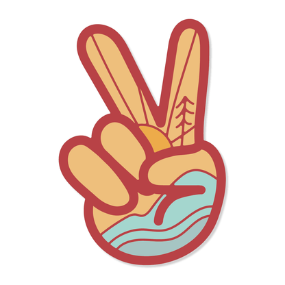 Scenic Peace Vinyl Sticker - Shop Graphic Heart