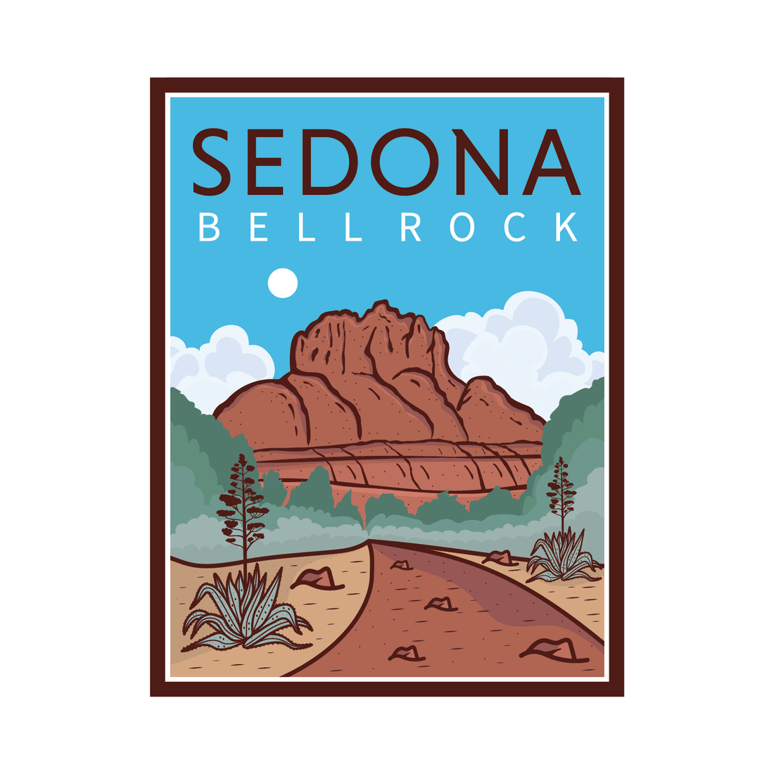 Sedona AZ Bell Rock Sticker - Shop Graphic Heart