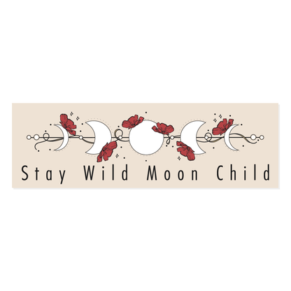 Stay Wild Moon Child Durable Vinyl Sticker - Shop Graphic Heart